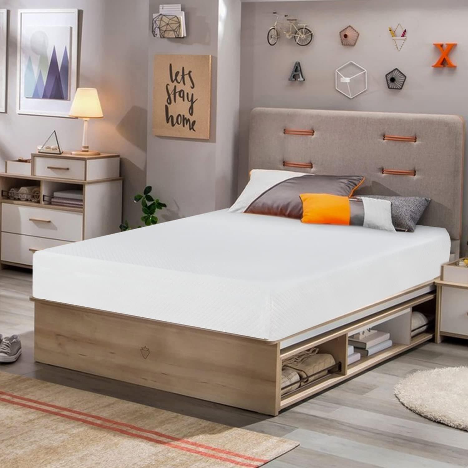 Listing image for FDW 5 Inch Twin Mattress, Medium Firm, Gel Memory Foam