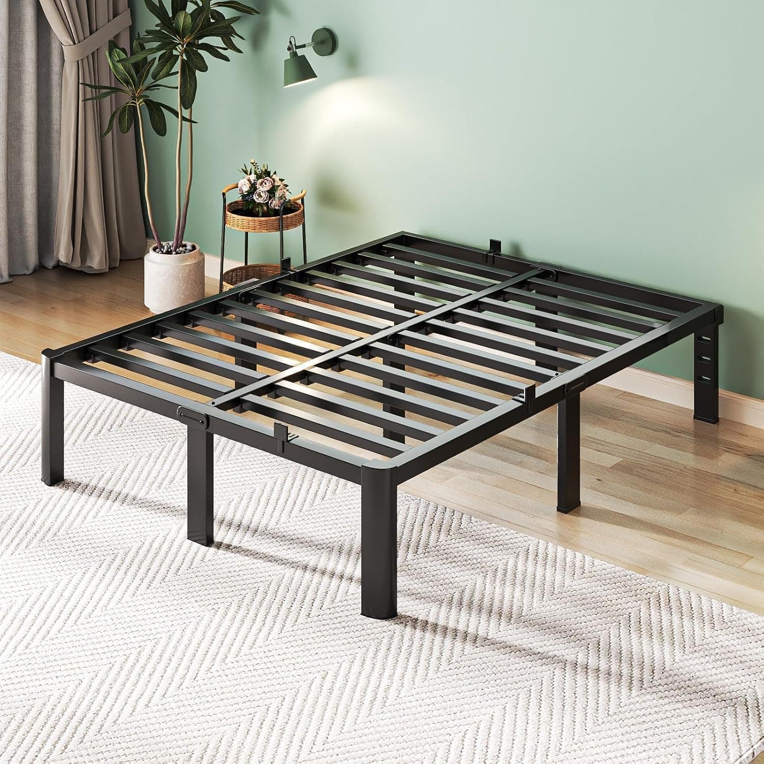 Listing image for Cozy City Queen Bed Frame, 14 Inch Heavy Duty Steel Platform