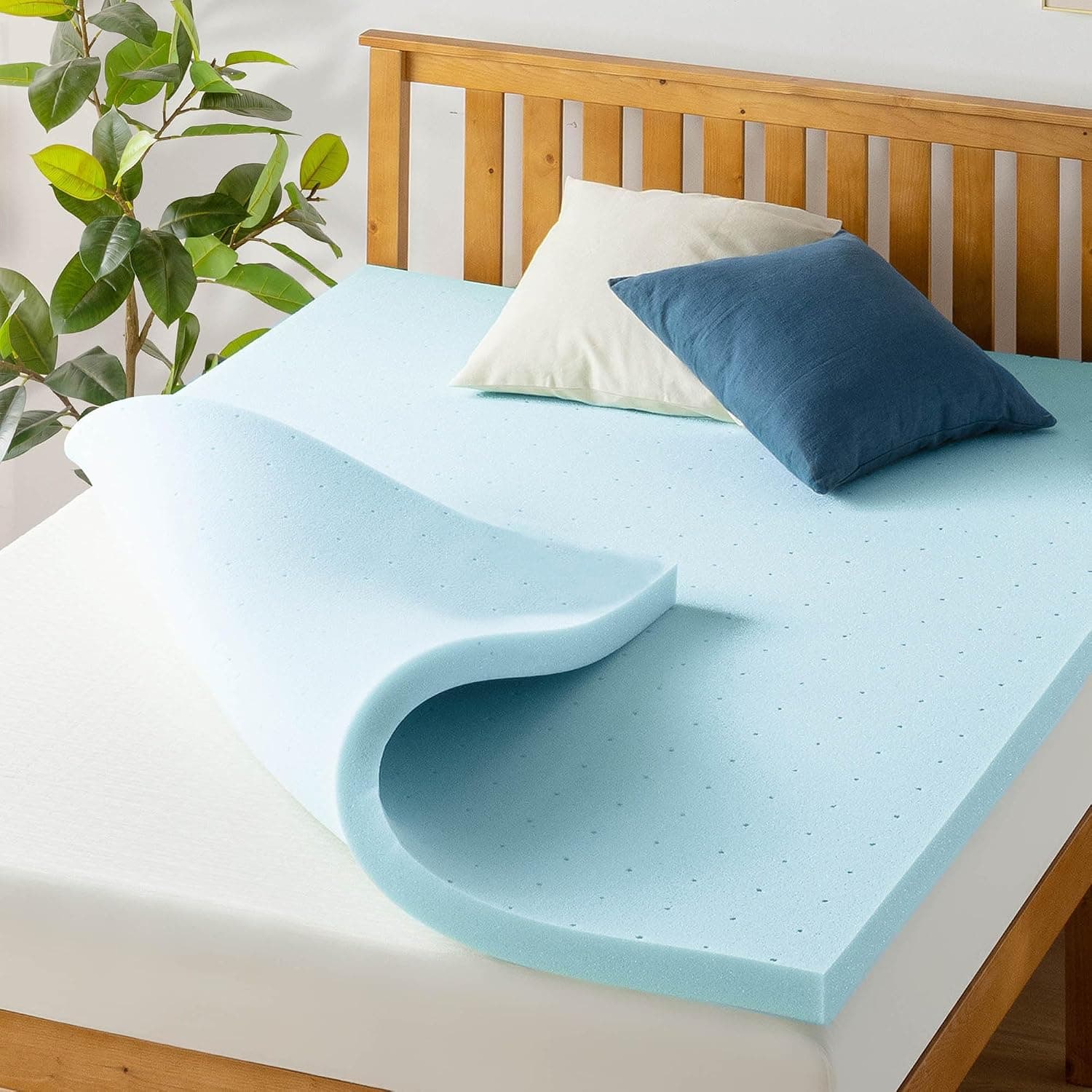 Listing image for Best Price Mattress 1.5 Inch Ventilated Memory Foam Topper, Full