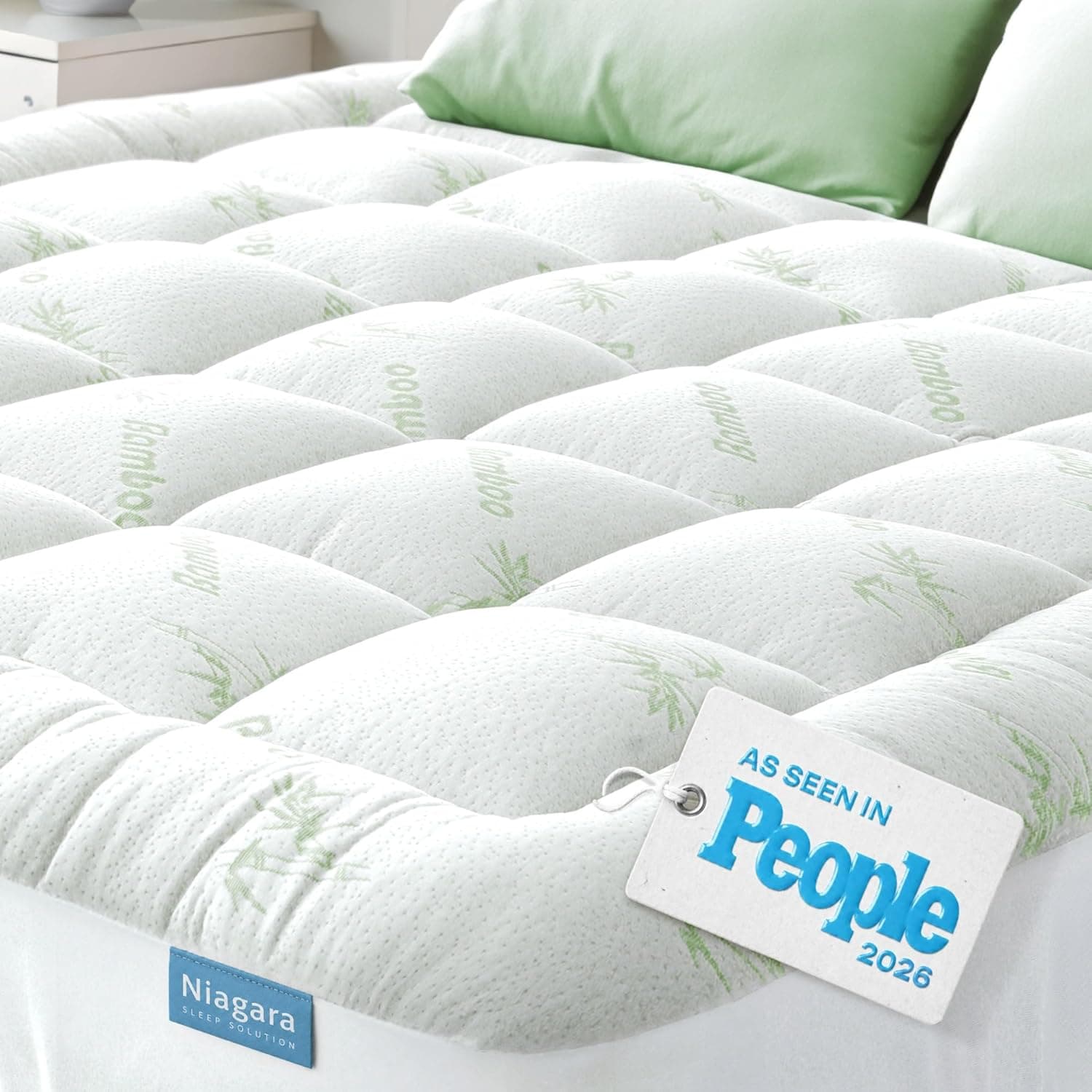 Listing image for Niagara Sleep Solution Queen Mattress Pad, Rayon Derived from Bamboo