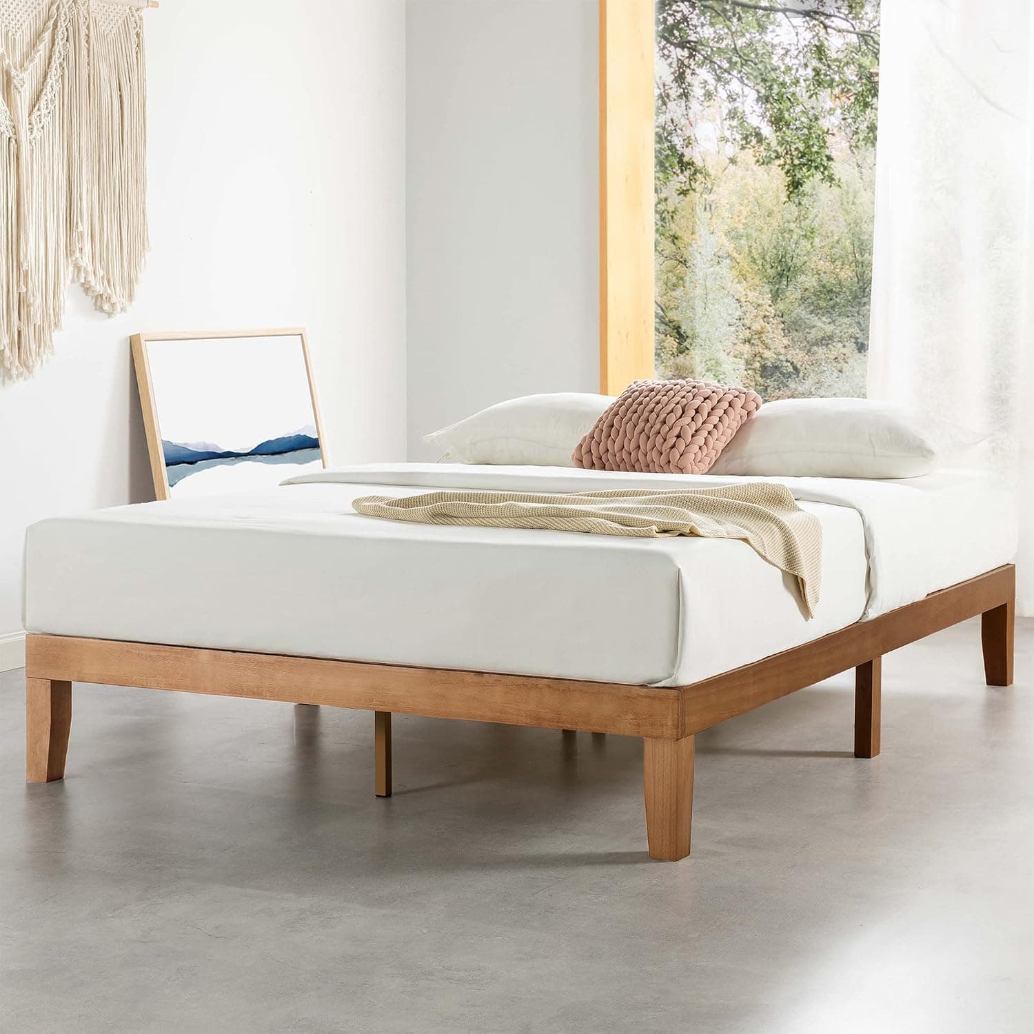 Listing image for Mellow Naturalista Classic 12 Inch Solid Wood Platform Bed, Full, Natural Pine