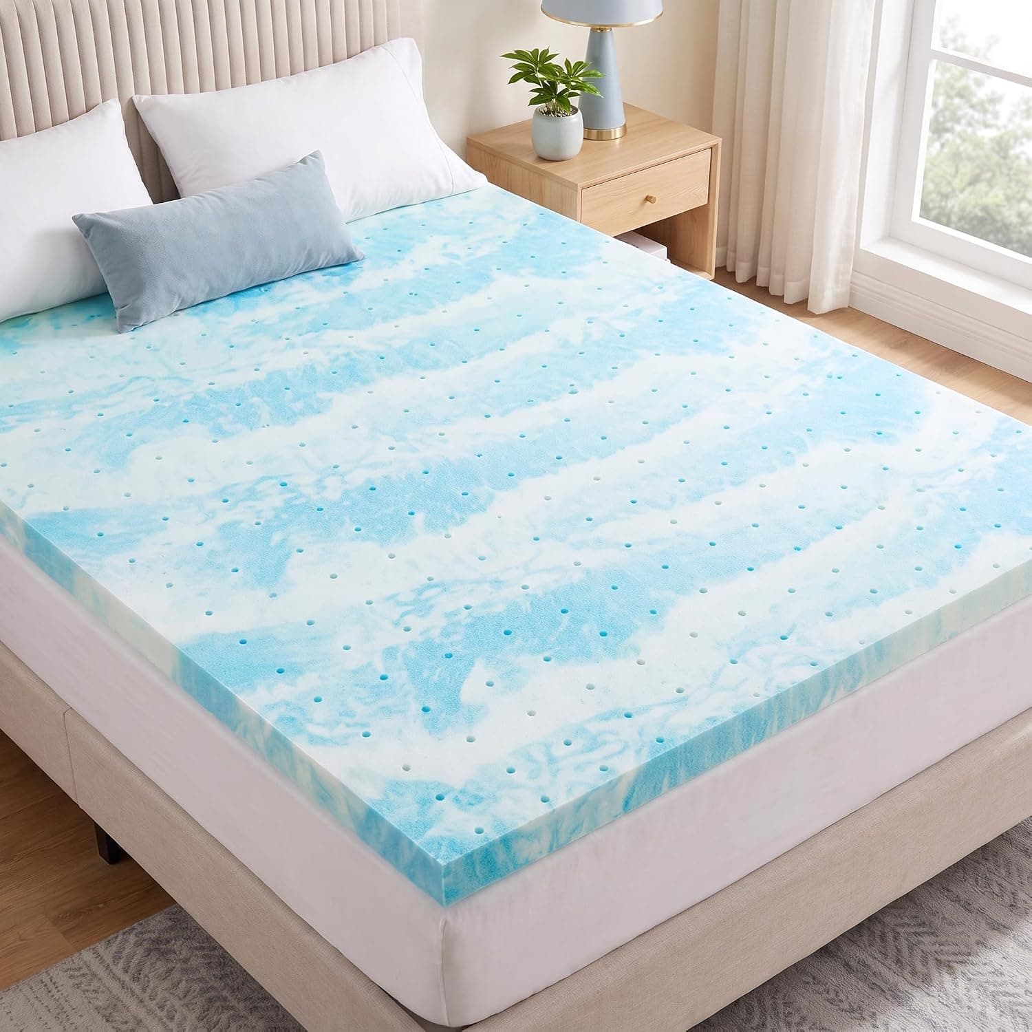 Listing image for OLIXIS 2 Inch Twin Cooling Gel Memory Foam Mattress Topper